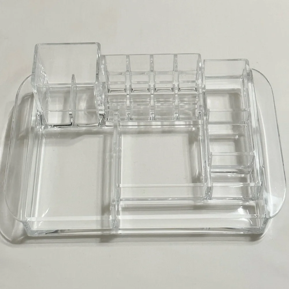 Caboodles Large Clear Acrylic Countertop Makeup or Office Desktop Organizer